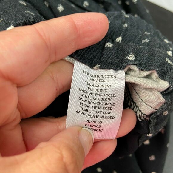 Caslon XL NWOT Womens Black Print Elastic Tie Waist Palazzo Pants - Picture 4 of 6